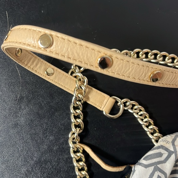 Rebecca Minkoff Mini MAC Tan leather Crossbody Gold Hardware fringe on zippers - Picture 5 of 12